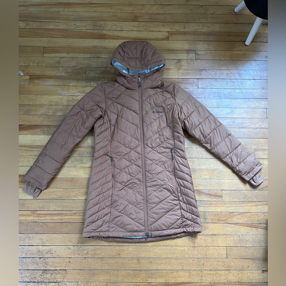 Columbia Brown Quilted Hooded Jacket